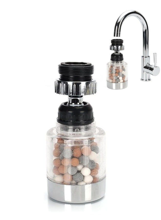 Pressurized Faucet Aerator 360° Rotation – Universal Water Saving Sprayer with Ion Filter for Kitchen and Bathroom Sinks - Image 1